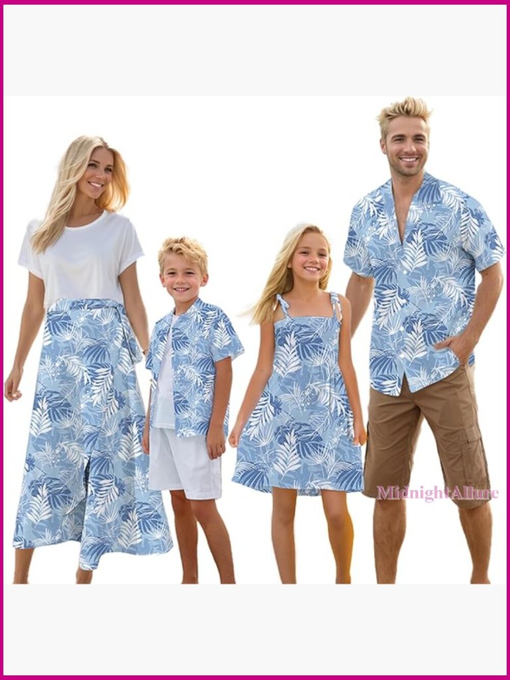 Matching Hawaiian Family Shirts Button Down Tropical Luau